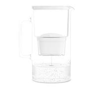 Wessper Glass Water Filter Jug + 1 Water Filter Cartridge | Replacement for Dafi Unimax Aquaphor A5 BRITA Maxtra+ PHILIPS AWP212/10 filter | 3 Litre | White