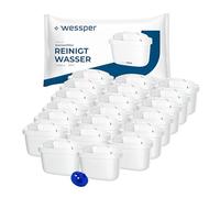 Wessper Pack 20 Water Filter Cartridges - Fits BRITA Maxtra Jugs, Marella-Elemaris, Bosch Tassimo, AmazonBasics