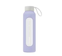 Wessper silicone sleeve for glass bottle 0.5 L B1 borosilicate - BPA-free, anti-slip grip, dishwasher safe - Purple