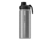 Wessper Stainless Steel Drinking Water Bottle 500ml Leakproof Thermos Bottle BPA-Free with 3 Lids | Silver Drinking Bottle Sport Keeps Hot and Cold | Vacuum Insulated Metal Bottle for Work Gym Travel