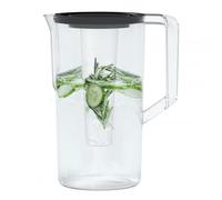 Wessper Water Carafe 3 Litre With Cooling Ice Insert, Ice Cube Compartment | Transparent 100% BPA-free Water Carafe With Lid | Carafe For Iced Tea, Lemonade, Water For The Whole Family
