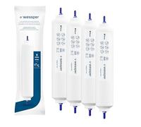 Wessper Water Filter Cartridge Compatible with Samsung LG AEG Haier Whirpool DA29-10105J, HAFEX/EXP, DA99-02131B, WSF-100, 5231JA2010B, 0060823485A, BL9808, EF-9603, 3890JC2990A - Pack of 4