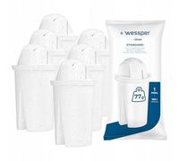 Wessper Water Filter Cartridges | Replacement Filter Cartridges for Brita and Dafi Classic | Reduces Limescale, Chlorine and Odours | for Water Filter Jugs | Pack of 6