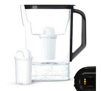 Wessper Water filter Jug 2.7L | Replacement for Aquaphor Standard, Brita Classic, Dafi Classic filter | for refrigerator door with manual filter wear indicator | 1 water filter AQUACLASSIC - Black