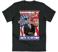 West 2020 Kanye T-Shirt Tee FunnyA Election Campaign Vote for President Retro Black