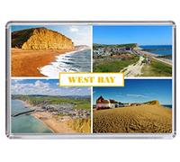 West Bay Dorset Souvenir Acrylic Fridge Magnet (Standard: 70x45mm)