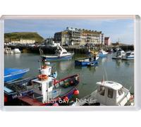 West Bay Harbour - Jurassic Coast - Dorset - Novelty Jumbo Fridge Magnet