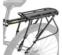 West Biking Aluminum Alloy Mountain Bike Rear Rack - 100KG Load Capacity, Adjustable, Quick Release