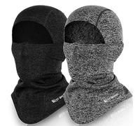 West Biking Balaclava Motorcycle Winter Face Mask Ski Mask Windproof Breathable Warm Bicycle Balaclava Men Women Thermal Fleece Balaclava Motorcycle Balaclava Mask Face Hood, Black+grey, One Size