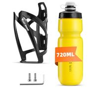 West Biking Bike Water Bottle Cages Ultra-Light Durable PC Bicycle Bottle Holder with Screws Tool, Easy Installation Bicycle Drink Cup Holders Cycling Kettle for MTB Road Bikes (2, Black-Yellow)