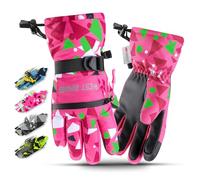 West Biking Kids Ski Gloves With 3M Thinsulate, Waterproof Windproof Winter Gloves for Outdoor Sports, Skiing, Snowboarding, Cycling, Soft Lined Thermal for Ages 6-12