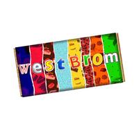 West Brom England Football Club Team Chocolate Bar Wrapper Novelty Gift Present On Birthday SportDay CH-9365 (with chocolate bar (100g))