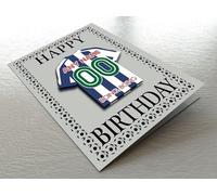 WEST BROM FOOTBALL BIRTHDAY CARD - CUSTOMISED FOOTBALL SHIRT THEMED FRIDGE MAGNET BIRTHDAY CARD - THE BEST A FAN CAN GET!