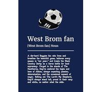 West Brom Football Fan Definition Print, Dark Blue Wall Art, Size A4