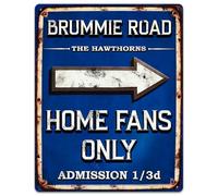 West Brom Metal Wall Sign, Home Fan Vintage Retro Football Club Plaque, Match Day Keepsake, Man Cave Home Bar Decor Birthday Father's Day Gift - HF67