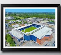 West Bromwich Albion FC Gifts, The Hawthorns Stadium Framed Print, Poster, Wall Art, Football Club Memorabilia. (Black Frame, 53cm x 43cm)