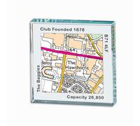 West Bromwich Albion Football Ground Glass Token, Hawthorns Stadium Map Glass Tile, Football Stadium Map Token, West Brom Football Gift, WBA Football Ground Crystal Tile