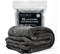 WEST BROS XL Car Drying Towel, 1300 GSM Professional Car Towel with Double Twisted Loop, Car Drying Towels Extra Large Super Absorbent, Microfiber Drying Towels for Cars, Trucks, SUVs - 102 x 61 CM