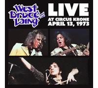West, Bruce & Laing - Live at Circus Krone, Frankfurt, Germany - April 13, 1973 - Clear Frosted Glass with Silver Swirl