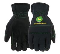 West Chester John Deere JD86021-XL Hi-Dex Synthetic Palm Gloves - X-Large, 4-Way Stretch Spandex Back Gloves with Padded Knuckles, Reinforced Thumb Saddles