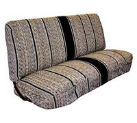 West Coast Auto Universal Baja Saddle Blanket Bench Full Size Seat Cover Fits Ford, Chevrolet, Dodge, and Full Size Pickup Trucks (Black)