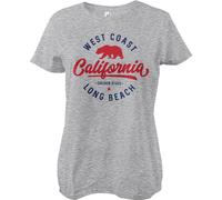 West Coast California Girly Tee Damen T-Shirt Heather-Grey