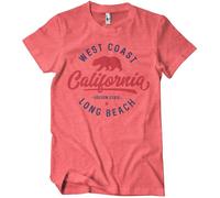 West Coast California T-Shirt Red-Heather