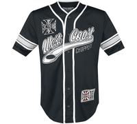 West Coast Choppers 30 Years Anniversary Limited Baseball Jersey Short-sleeved Shirt black white L