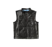 West Coast Choppers Collab 131/2 Leather CFL Riding Vest BlackM Black