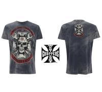 West Coast Choppers Black Cross Iron Cross T-Shirt White Logo