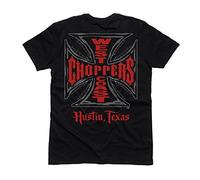 West Coast Choppers Men T-Shirt Classic, Color:Solid Black, Size:XL