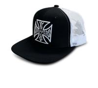 West Coast Choppers OG Cross Flatbill Cap Black/WhiteOnesize Black,White