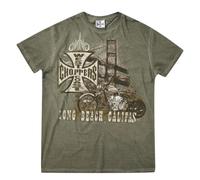 West Coast Choppers T-Shirt OG Austin Texas Batik Blue Cotton