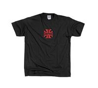 WEST COAST CHOPPERS ORIGINAL IRON CROSS T-SHIRT BLACK/RED CROSS CHRISTMAS GIFT