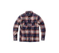 West Coast Choppers Rigid Flannel Shirt Orange/BrownS Orange,Brown