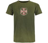 West Coast Choppers WCC Motorcycle Co. - Vintage Green Wash T-Shirt green S