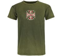 West Coast Choppers WCC Motorcycle Co. - Vintage Green Wash T-Shirt green XXL