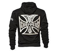 West Coast Choppers Zip Hoody Cross Panel, Colour: Black, Black, M