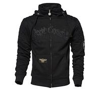 West Coast Choppers Zip Hoody Por Vida, Size:L, Color:Black
