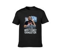 West Coast Gangster Nate Diaz Fighter Men's T-Shirt Graphic Printed Black Tee S