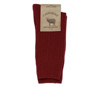 WEST COAST KNITWEAR Womens Fine Cashmere and Merino Wool Super Soft and Warm Socks (Red)