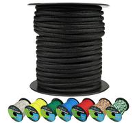 West Coast Paracord 550lb Paracord Spools - 7 Strand Type III Tactical Parachute Cord for Hiking, Camping, and Fishing - Black (15m)