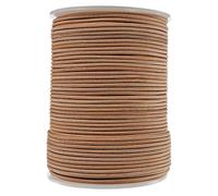 West Coast Paracord Round Leather Cord (Natural, 1.5mm - 25 Yards)