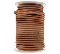 West Coast Paracord Round Leather Cord (Natural, 4mm - 10 Yards)