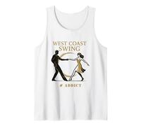 West Coast Swing #Addict Silhouette Couple Dance Tank Top