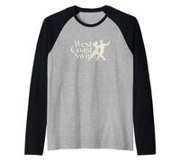 West Coast Swing Dance West Coast Swing Dancer Partner Raglan Baseball Tee