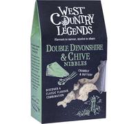 West Country Legends Double Devonshire and Chive Nibbles, An Ideal snack with a Ploughmans Lunch or an Added Addition to a Cheeseboard or Buffet, Vegetarian Friendly, Real Farmhouse Cheese, 85g Pack
