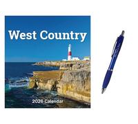 West Country Mini Easel Calendar 2026 + EXCLUSIVE LIMITED EDITION PEN