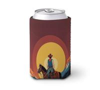 West Cowboy Cup Sleeve PVC Anti-scalding Coffee Cup Sleeve Fit Most Bottle Elastic Beverage Can Decorations Insulated And Reusable Can/Bottle Accessories Keeps Drinks Cold