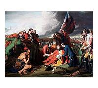 West Death General Wolfe Kampf Quebec Krieg Gemälde Kunstdruck Leinwand Premium Wanddekoration Poster Wandbild